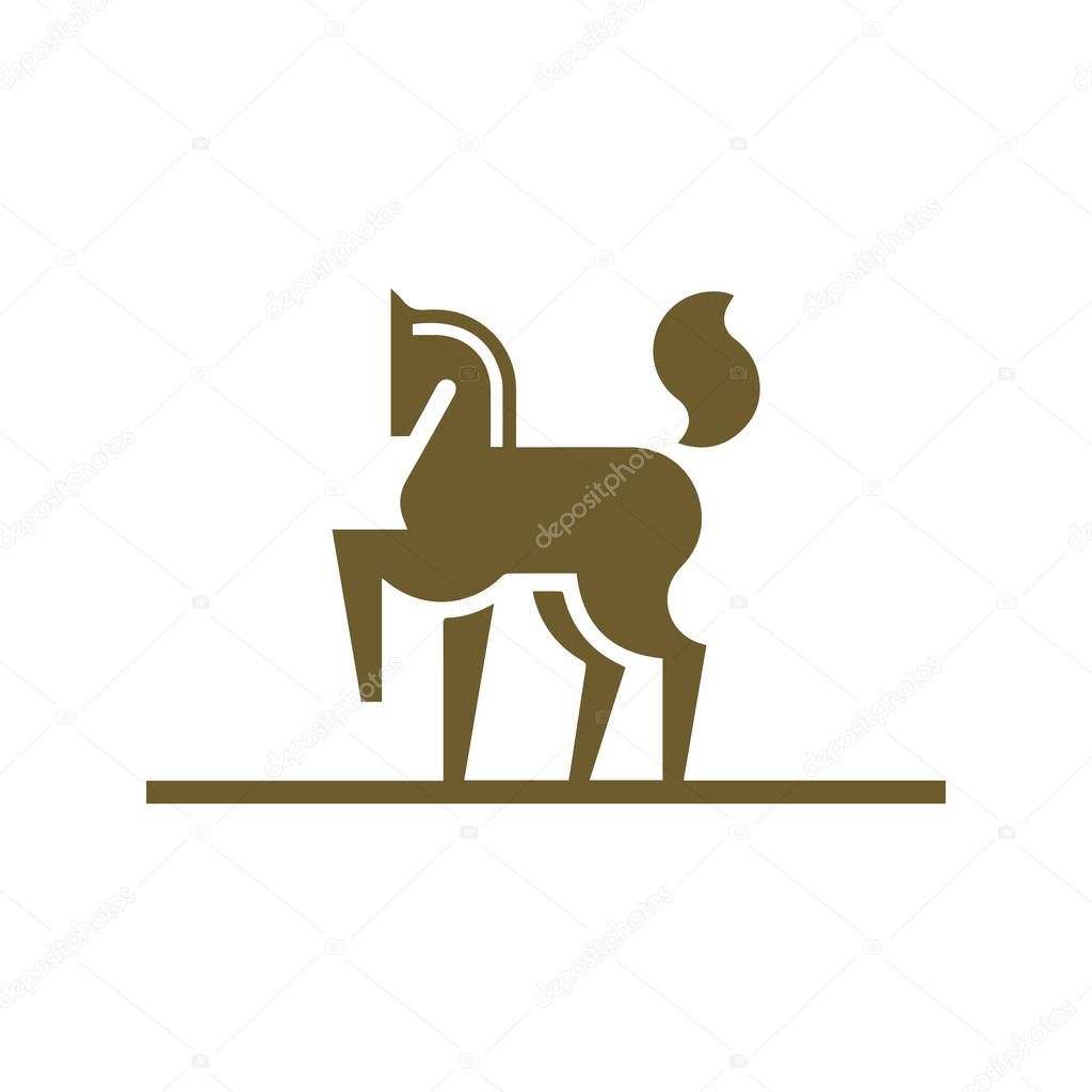 Animal horse logo vector design template