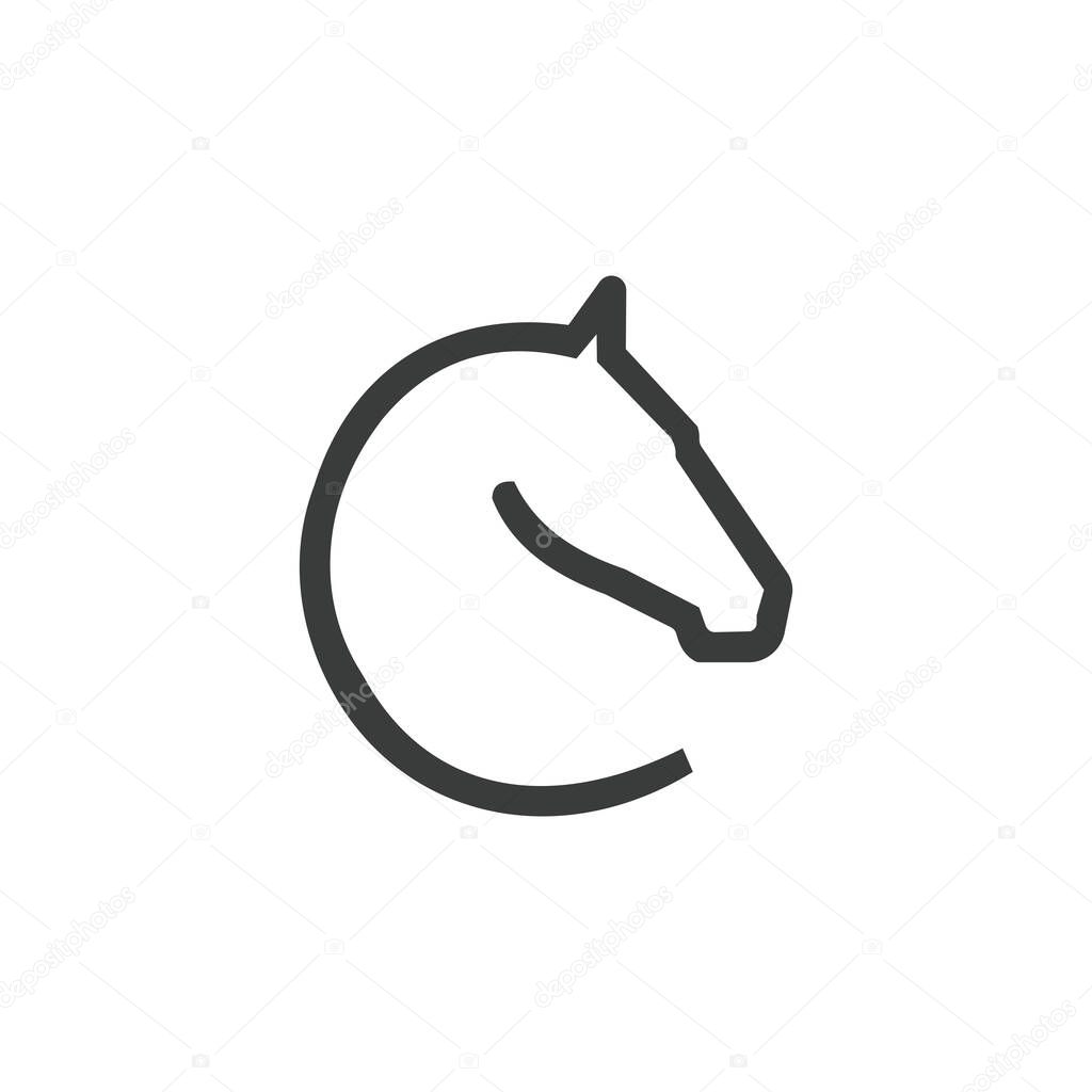 Animal horse logo vector design template