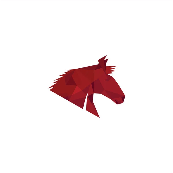 Templat Desain Vektor Logo Kuda Hewan - Stok Vektor