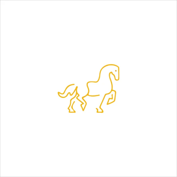 Animal Caballo Logo Vector Diseño Plantilla — Archivo Imágenes Vectoriales