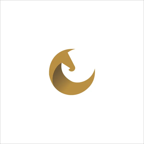 Hayvan atı logo vektör tasarım şablonu