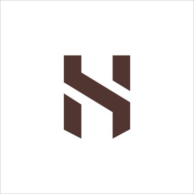 İlk harf hs logo veya sh logo vektör tasarım şablonu