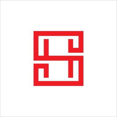 İlk harf hs logo veya sh logo vektör tasarım şablonu