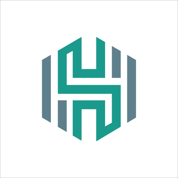 İlk harf hs logo veya sh logo vektör tasarım şablonu