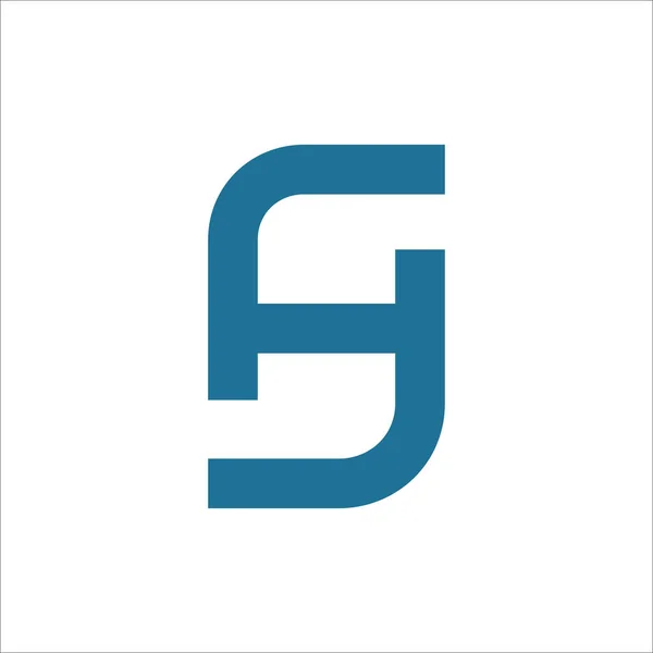 初期文字HロゴまたはShロゴベクトルデザインテンプレート — ストックベクタ