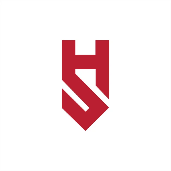 初始字母Hs标志或Sh标志向量设计模板 — 图库矢量图片