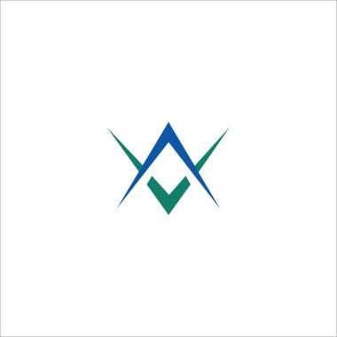 İlk harf va logosu veya av logo vektör tasarım şablonu