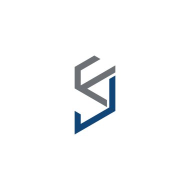 İlk harf Eğer logo veya fl logo vektör tasarım şablonu