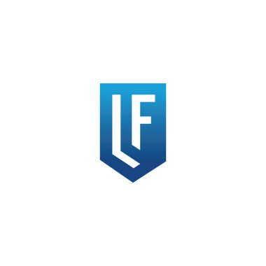 İlk harf Eğer logo veya fl logo vektör tasarım şablonu