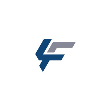 İlk harf Eğer logo veya fl logo vektör tasarım şablonu