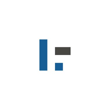 İlk harf Eğer logo veya fl logo vektör tasarım şablonu