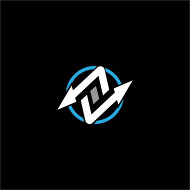 İlk harf Eğer logo veya fl logo vektör tasarım şablonu