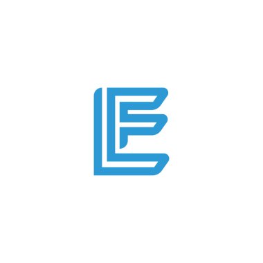 İlk harf Eğer logo veya fl logo vektör tasarım şablonu