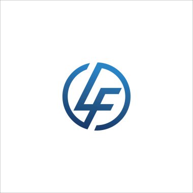 İlk harf Eğer logo veya fl logo vektör tasarım şablonu
