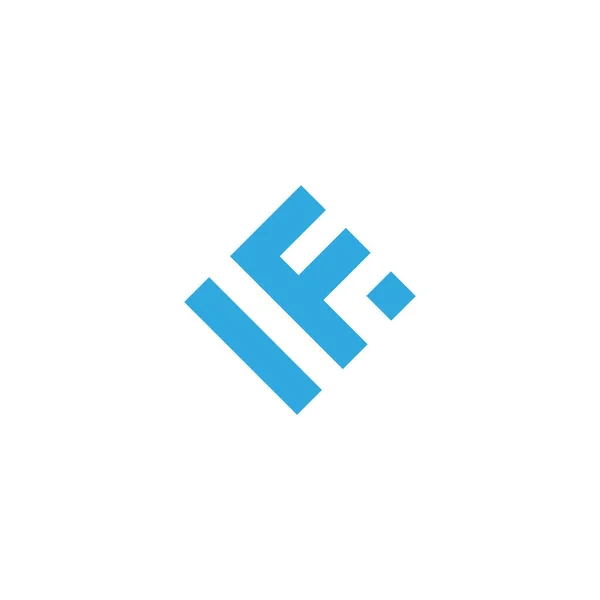 初始字母If Logo或Fl Logo向量设计模板 — 图库矢量图片