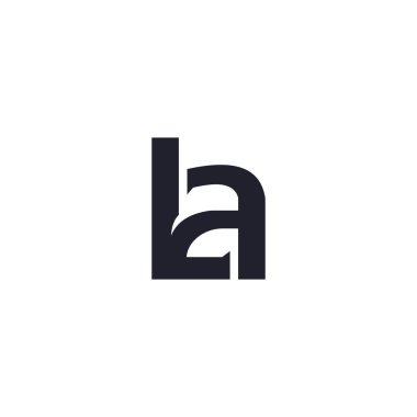 İlk harf la logo veya al logo vektör tasarım şablonu