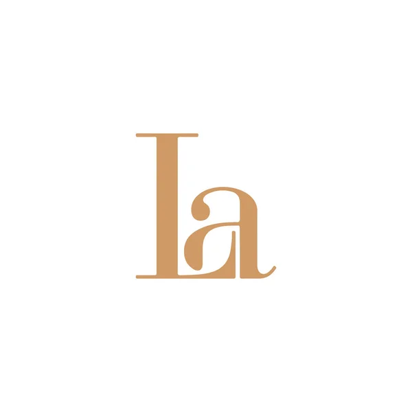 İlk harf la logo veya al logo vektör tasarım şablonu