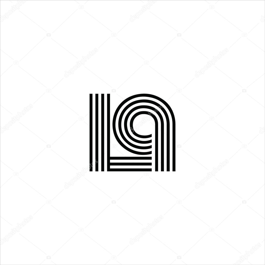 Initial letter la logo or al logo vector design template