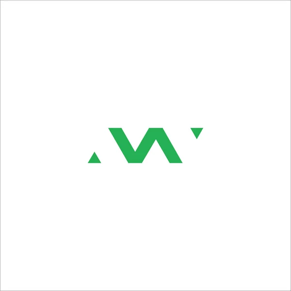 初始字母Mw标志或Wm标志向量设计模板 — 图库矢量图片