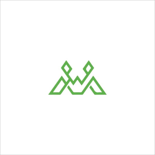 初期文字MwロゴまたはWmロゴベクトルデザインテンプレート — ストックベクタ