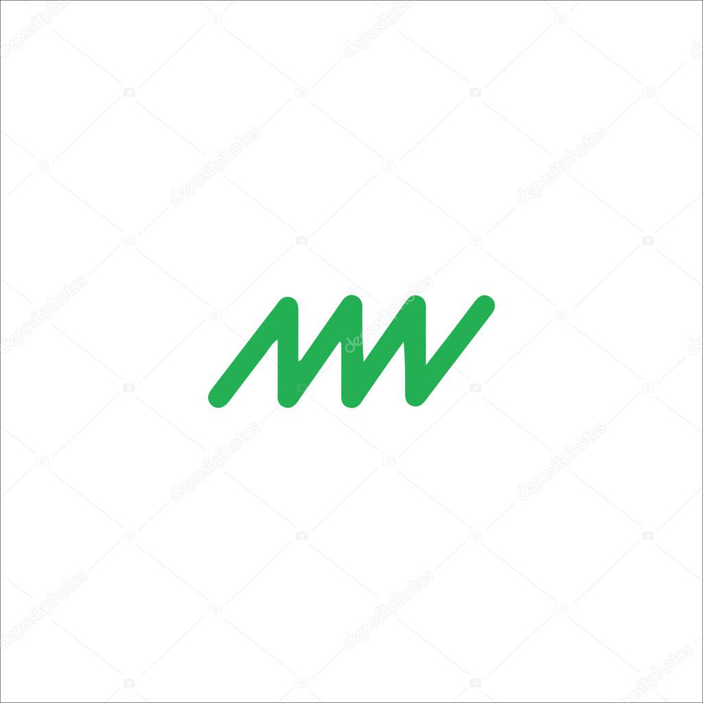 Initial letter mw logo or wm logo vector design template