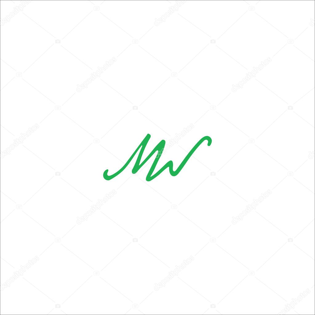 Initial letter mw logo or wm logo vector design template