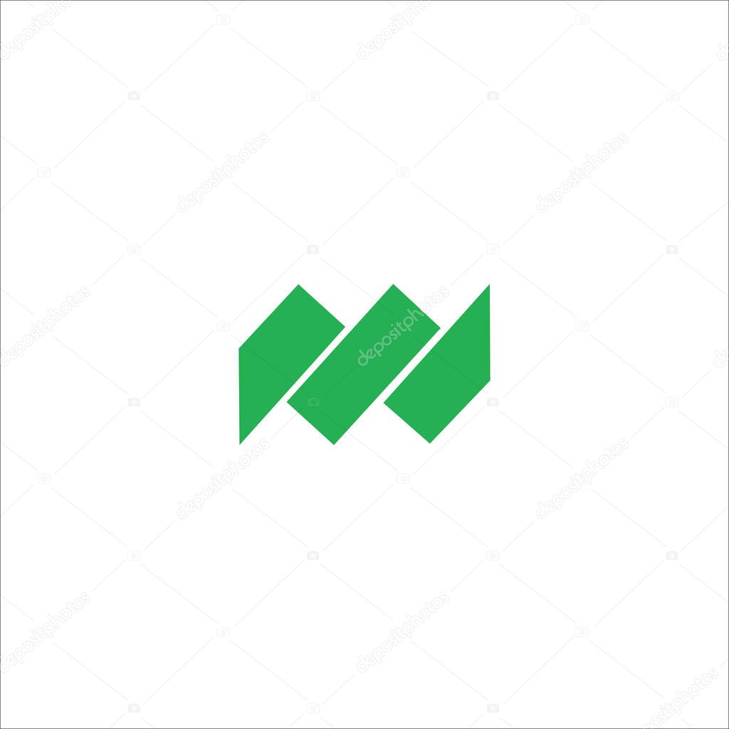 Initial letter mw logo or wm logo vector design template