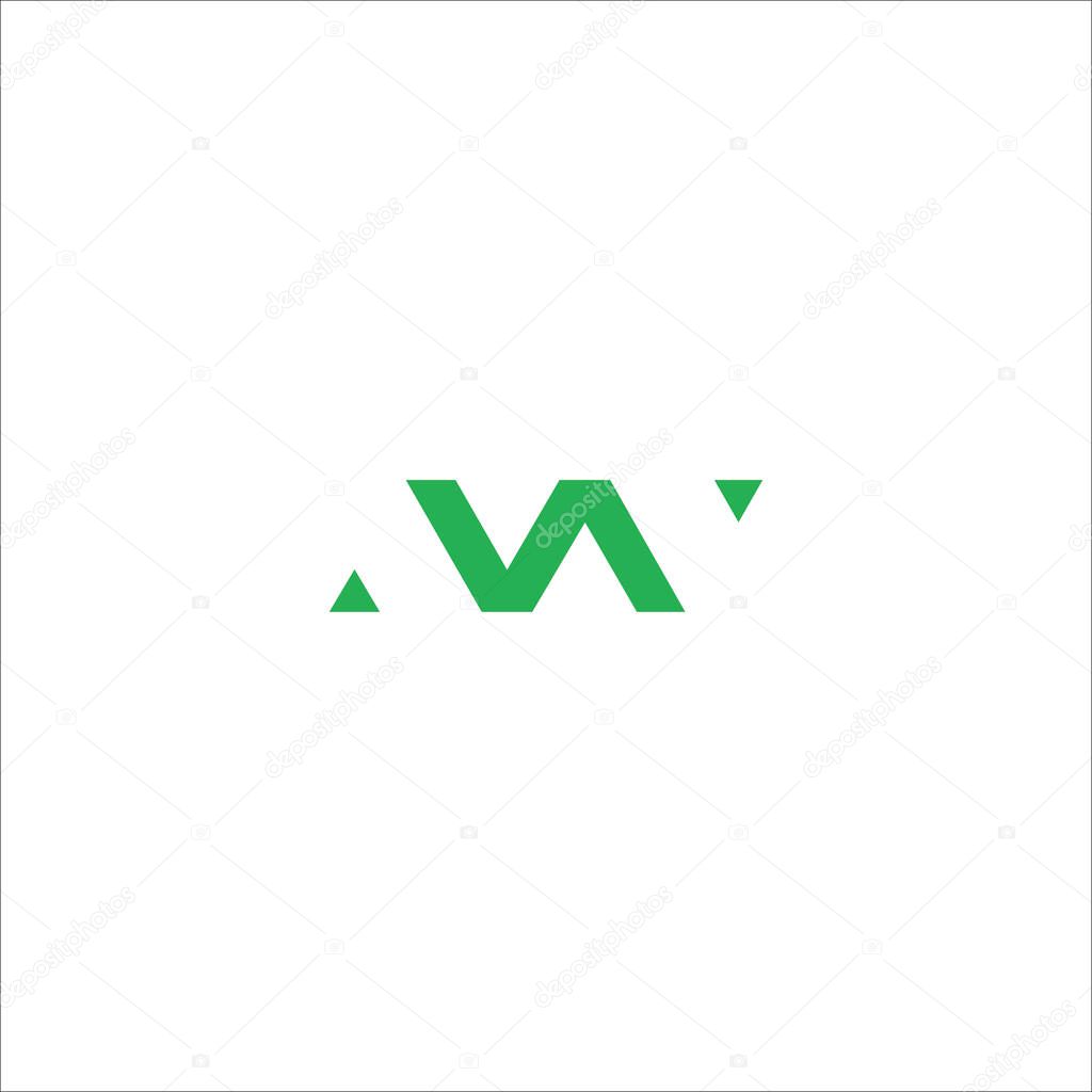 Initial letter mw logo or wm logo vector design template