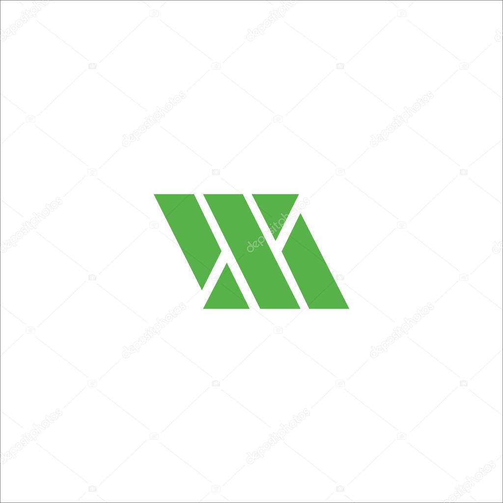 Initial letter mw logo or wm logo vector design templates