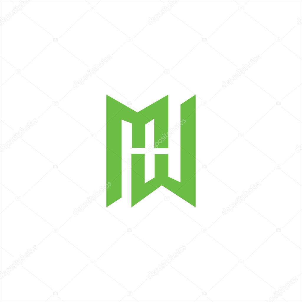 Initial letter mw logo or wm logo vector design template