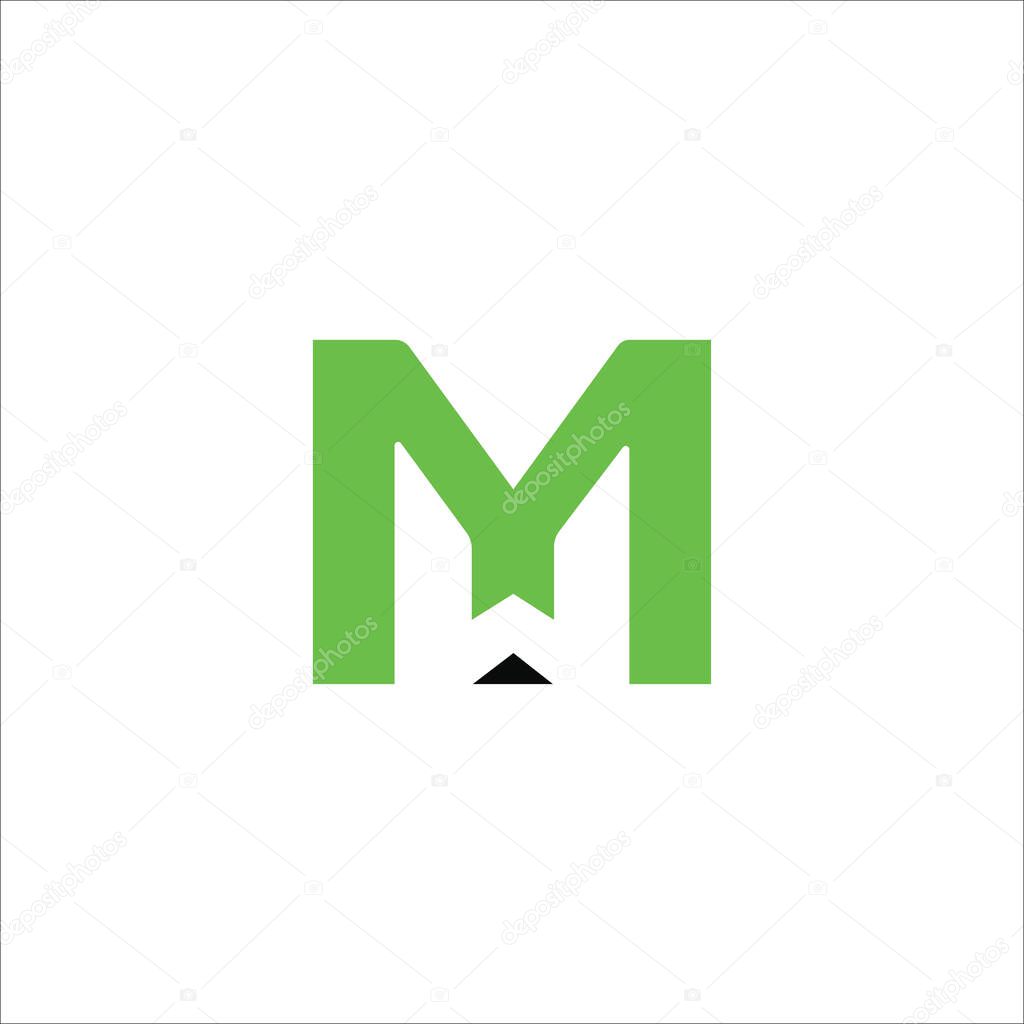 Initial letter mw logo or wm logo vector design template