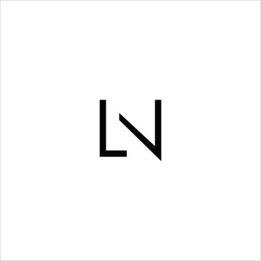 İlk harf Logo veya nl vektör tasarım şablonu
