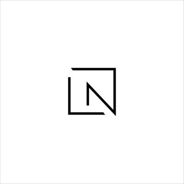 İlk harf Logo veya nl vektör tasarım şablonu
