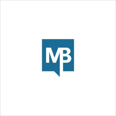 Başlangıç harfi mb logosu veya bm logo vektör tasarım şablonu