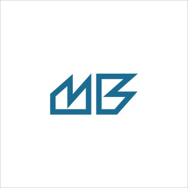 Başlangıç harfi mb logosu veya bm logo vektör tasarım şablonu
