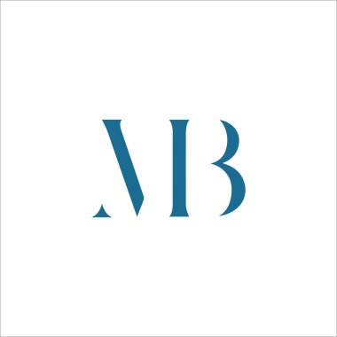 Başlangıç harfi mb logosu veya bm logo vektör tasarım şablonu