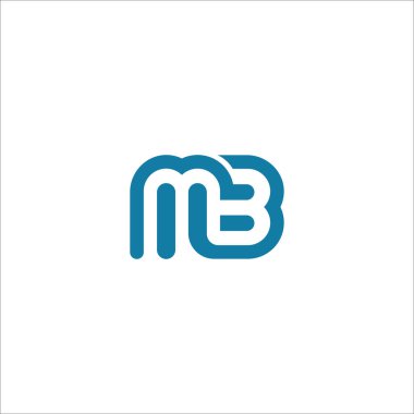 Başlangıç harfi mb logosu veya bm logo vektör tasarım şablonu