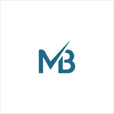Başlangıç harfi mb logosu veya bm logo vektör tasarım şablonu