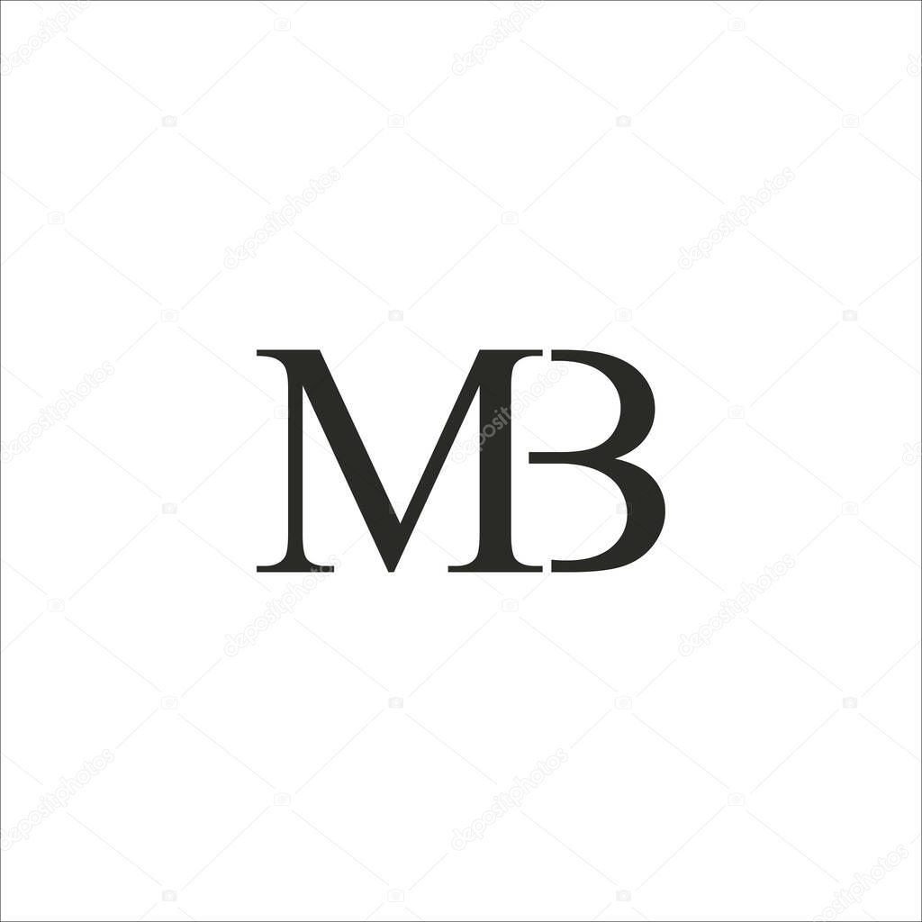 Initial letter mb logo or bm logo vector design template