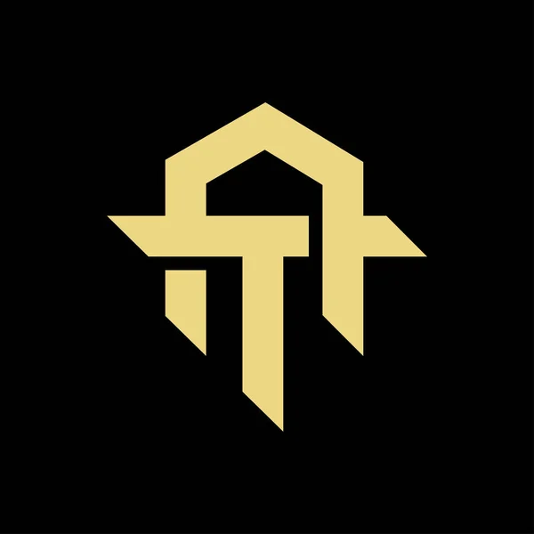 İlk harf ta logo veya logo vektör tasarım şablonu