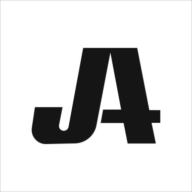 İlk harf ja logosu veya aj logo vektör tasarım şablonu