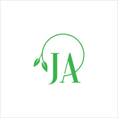 İlk harf ja logosu veya aj logo vektör tasarım şablonu