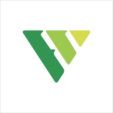 İlk harf fv logosu veya vf logo vektör tasarım şablonları