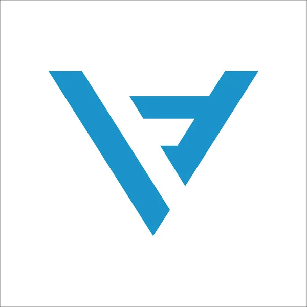 頭文字のFvロゴまたはVfロゴベクトルデザインテンプレート — ストックベクタ