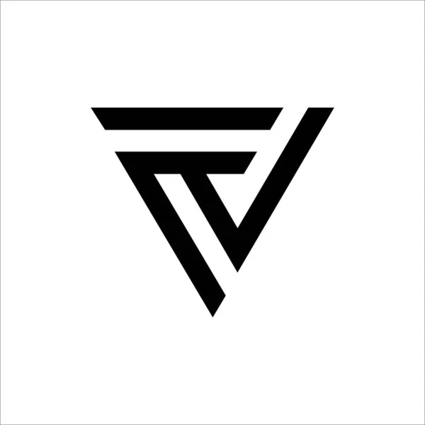 初始字母Fv标志或Vf标志向量设计模板 — 图库矢量图片