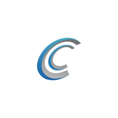 İlk harf C Logo Vektör Tasarımı