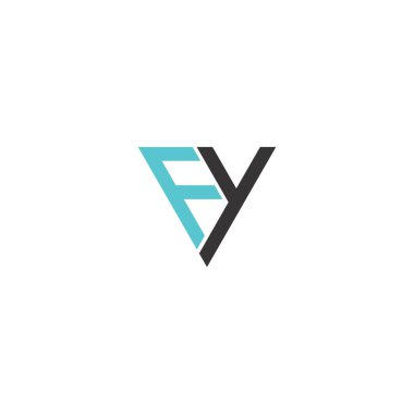 İlk harf fy logosu veya yf logo vektör tasarım şablonları