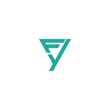 İlk harf fy logosu veya yf logo vektör tasarım şablonu