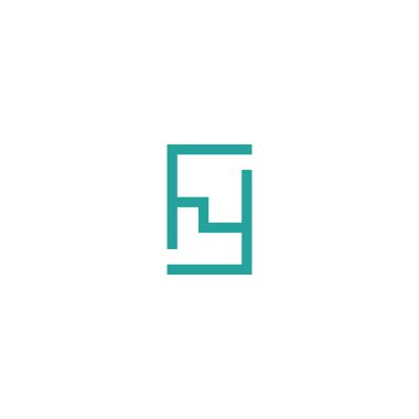 İlk harf fy logosu veya yf logo vektör tasarım şablonu