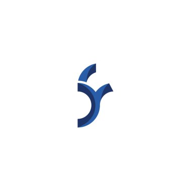 İlk harf fy logosu veya yf logo vektör tasarım şablonu